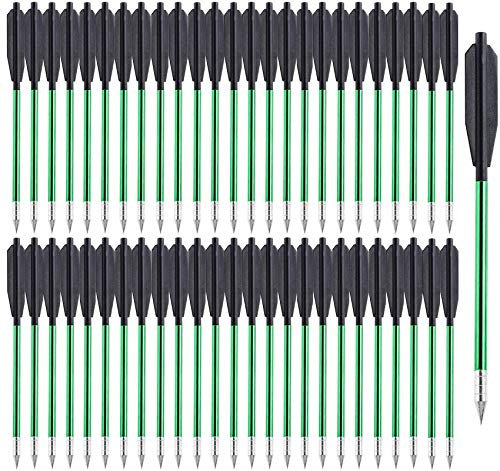 PMSM Aluminium Pistolenarmbrust Bolzen Pfeile,6,5 Armbrustbolzen Armbrustpfeile for 50 lb / 80 lb Pistole Armbrust Präzisionsziel,Ideal zum Üben von Schießzielen,kleine Jagd
