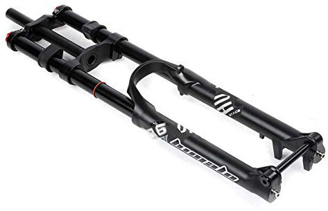 lkpqdwqz 27,5 29 Zoll Air DH AM MTB Federweg 200mm, Manual Lockout Scheibenbremse Mountainbike Federgabel Steckachse 15x110mm mit Dämpfungseinstellung Zubehör