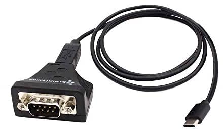 Brainboxes 1 Port RS-232 USB-C to Serial Adapter US-735, USB-C, RS232, W126206961 (Adapter US-735, USB-C, RS232, 1 m, Black)