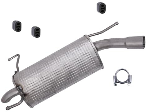 ATEC Germany Auspuff Schalldämpfer Set 1x Endschalldämpfer, mit | Kompatibel mit: OPEL CORSA C, CORSA C Kasten/Schrägheck