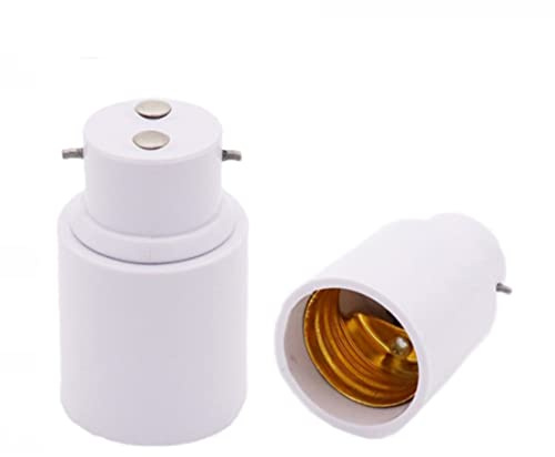 ShuoHui 2 X B22 auf E27 Lampensockel Konverter, Glühlampenfassung Adapter Licht Lampe Sockel Konverter Lampe Halter