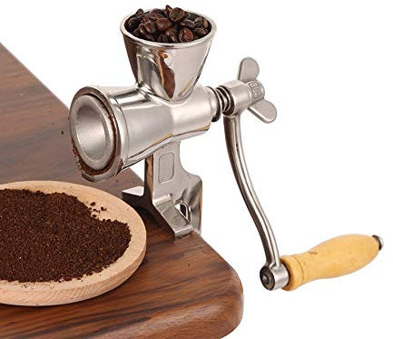 BONOOL Getreidemühlen, manuelle Kaffeemühle, konische Mahlmühle und Mahlwerk aus gebürstetem Edelstahl für Tropfkaffee, Espresso, French Press, türkische Reismehl-Mahlmaschinen mit Mahlwerk