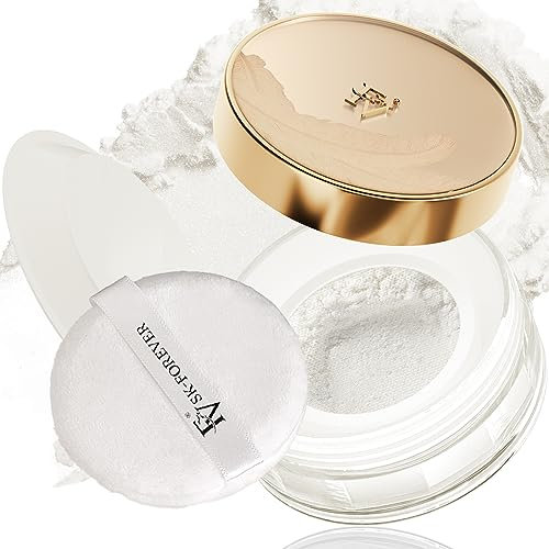 FV Cipria Trasparente Fissante, Controllo dell'olio & Lunga Durata, Mantieni Opaco, Leggero Cipria Bianca Per Tutti i tipi di Pelle, Cipria in Polvere Libera, 10g, Shimmer Sheer