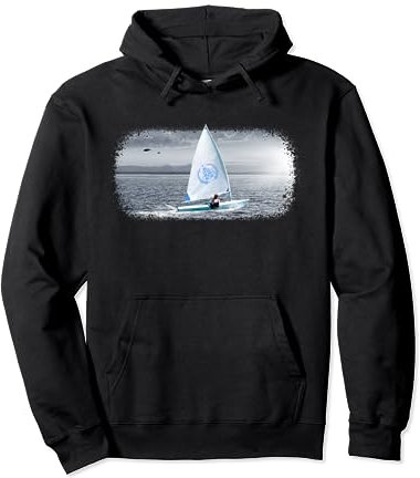 Optimist Dinghy Segelboot Liebhaber Laser Opti Segeln Pullover Hoodie