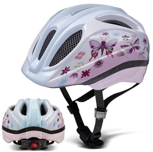 KED Meggy II Trend Fahrradhelm Für Kinder – Made In Germany, LED Rücklicht, MaxShell Technologie Und Präzise Größenverstellung