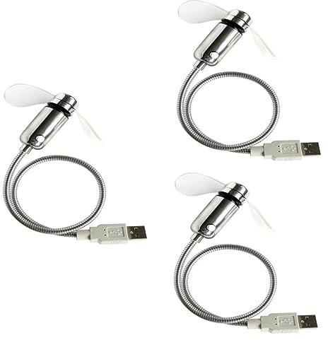 OSALADI Lot De 3 Mini Ventilateurs Portables À Led Pour Ordinateur Portable Maison Bureau Étude