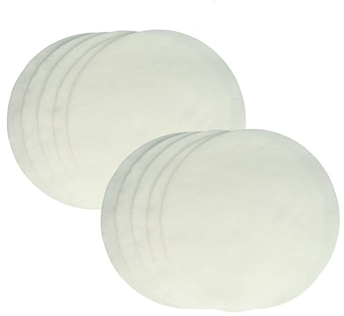 vhbw 10x Feinfilter kompatibel mit Lux DP 9000 | Powerprof Classic, Powerprof Staubsauger - Vliesfilter Weiß, Rund