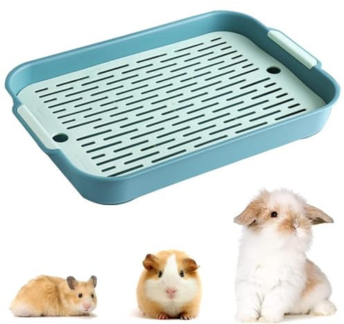 bangminda Kaninchentoilette Ecke Toilette Haus Kaninchen Käfig Katzentoilette Kaninchenkäfig Toilette für Kleintier Hamster Rennmaus Ratte Zwerghamster (S, Grün)