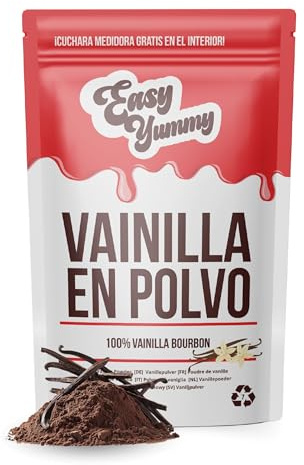 EASY YUMMY – Vanille Bourbon en poudre 100% naturelle (25 g), idéale pour pâtisserie et recettes vegan