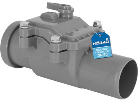 kör4u Rückstauklappe DN 50, grau, Abwasser, Rattenschutz, Rückstauverschluss (DN 50)