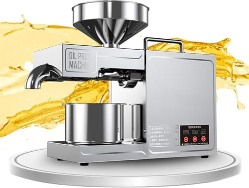 Pressa per olio commerciale, Pressa per olio manuale, Pressa per olio automatica, Pressa per olio domestica, con controllo intelligente della temperatura per semi di lino, arachidi e canapa