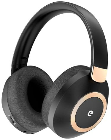 Lankey Sound Casque Bluetooth sans Fil avec Réduction de Bruit Hybride Active - 100 Heures de Lecture - Casque sans Fil, Bluetooth 5.3, Hi-FI Audio, Léger & Pliable, Voyage/Travail/Domicile, Noir