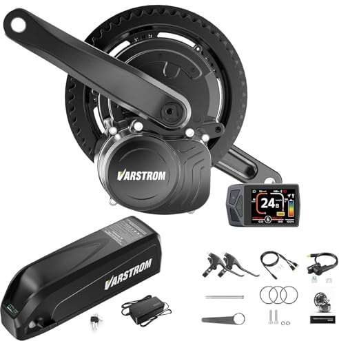 Varstrom Moteur Central TSDZ16 TSDZ-2B Z8 Kit Conversion Vélo Électrique | 36V 48V avec Écran LCD et Batterie en Option Batterie et écran pour BB 68-73mm