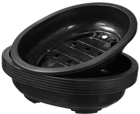 KITANDOVE Pot De Fleurs Extérieur Ovale en Plastique Drainage Pots De Bonsaï pour Balcon Et Jardins