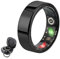 AMOVAN Anillo inteligente, anillo inteligente con calorías, frecuencia cardíaca, seguimiento del sueño, oxígeno en sangre, IP68, impermeable, sin suscripción APP (negro, #8 – 18,3 mm)