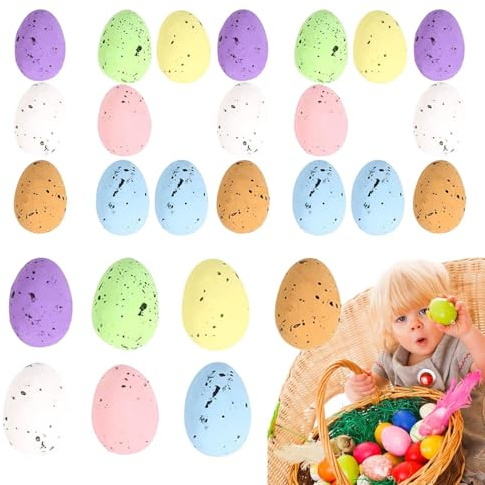 Winzige Osterdekorationen Eier, Schaumstoff-Ostereier Winzig | 100X Miniatur-Deko-Schaumstoff-Eier zum Basteln - Basteln Sie kleine Schaumstoff-Eier mit bunten Punkten, dekorative