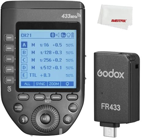 Godox FT433-N Wireless Flash Trigger for Nikon – TTL/HSS 1/8000s, Bluetooth App Control, TCM One-Click Manual Conversion, 32CH/99ID, Front & Rear Sync