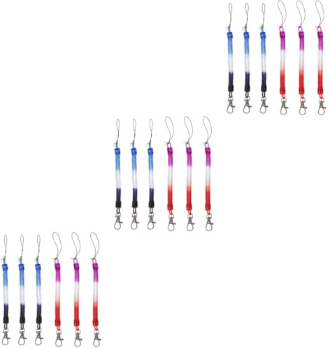 Milisten 3 Ensembles Corde À Ressort Porte-clés Rétractable Porte-clés en Spirale Dragonne Clef Élastique Bracelet Bobine Extensible Corde À Clé Extérieure Le Fer Colorful 6 Pièces * 3