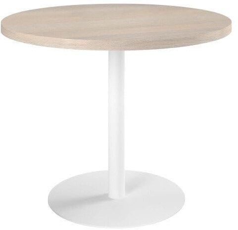 Générique Table de réunion Ronde chêne Gris Ø 100 cm - Arch (Blanc)