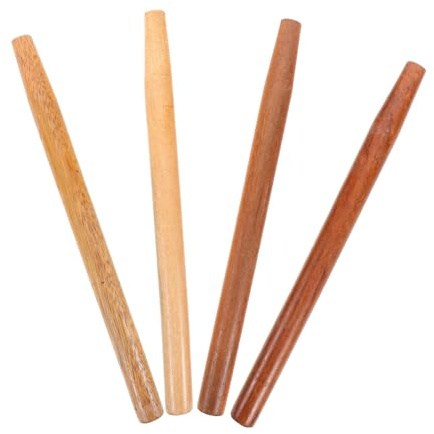Yardenfun 4pcs Hardwood Handle for Shovels and Hoes Replacement Garden Tool Handle Comfortable Grip for Garden Accessories and Farm Tool Use