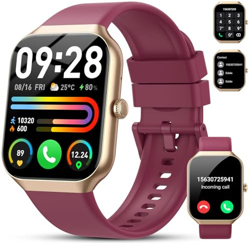 Smart Watch for Men Women Answer/Make Calls, 1.96 Fitness Watch, Fitness Tracker with Heart Rate Sleep Monitor, Step Counter, 110+ Sports Activity Trackers, IP68 Waterproof Smartwatch for Android iOS