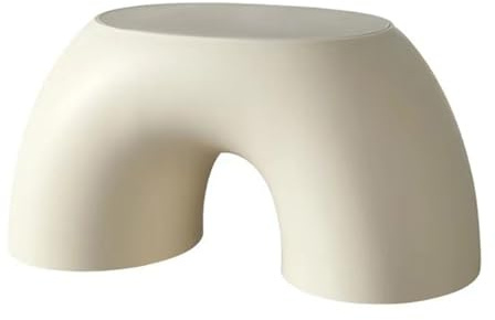 ASIAD Ringförmig Toilettenhocker Erwachsene Tragbar rutschfest Langlebig Kackhocker für Das Badezimmer Klohocker Wohnbereich Couchtisch Fußhocker,Weiß