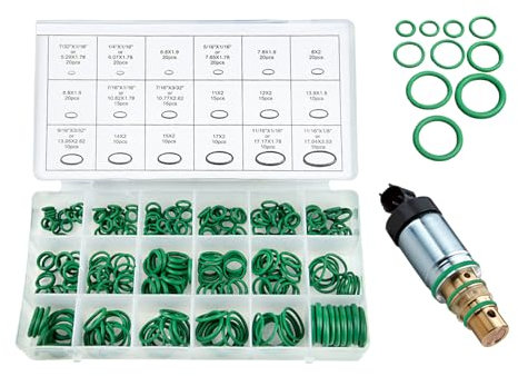 Juntas Tóricas Pequeñas - Kit de Sellado Ac de 270 Piezas de Caucho | Piezas y Accesorios Automotrices para HVAC, Coche, Autocaravana, Colector, Acondicionador, Inversor, de Energía y Usuarios