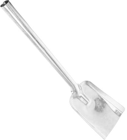 POPETPOP Pala Para Chimenea y Estufa Pequeña De Hierro Grueso, Mango Largo Ergonómico, Pala Para Cenizas De Carbón y Cocina, Herramienta Ligera Para Uso Doméstico