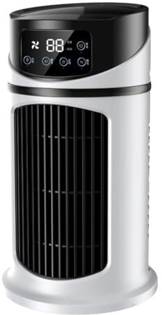 Enfriador de Aire evaporativo 3 en 1, Aire Acondicionado portátil, Ventilador de Escritorio con nebulización en Aerosol, oscilación automática, 6 velocidades y Temporizador de 6 Horas, Venti