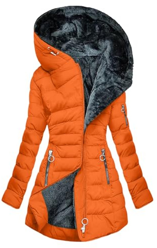 KOG Winterjacke Damen Baumwolle Parka Warmes Daunenjacken Wanderjacke Daunenmantel Bekleidung Frauen übergangsmantel Warm Trenchcoat Elegant Pullover Softshellmantel Motorrad Jacke Teddy Jacken