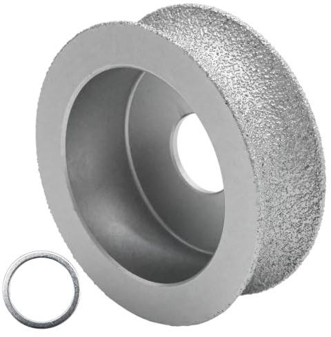 Hoypeyfiy Meule à bords arrondis pour carrelage, outil abrasif 75 x 20 x 20 mm, disque abrasif concave pour meulage de porcelaine, marbre, granit et quartz
