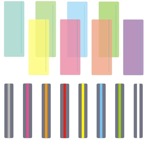 Sovrapposizioni colorate per dislessia, 16 pezzi, righello per dislessia, sovrapporre dislessia, aiuto per bambini, insegnanti, principianti di lettura, per stress visivo, dislessia, sindrome di