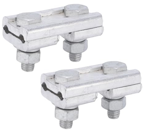 Spacnana Parallel Groove Clamp Aluminum Alloy with Dual Bolts for 16-25mm Wires Secure High Voltage Cable Connector for Power Industry and Mining