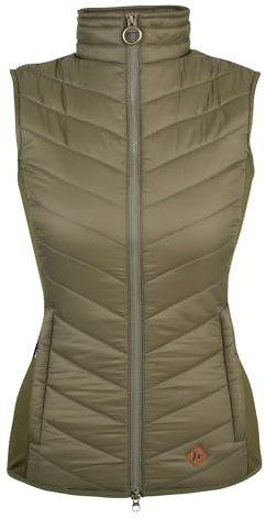 JACK PYKE Shires Damen Weste - Leichte taillierte Damenweste mit Stretch-Einsätzen und Reißverschlusstaschen für Outdoor-Aktivitäten und Alltag