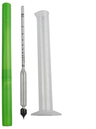HpLive Alcoholímetro, medidor de alcoholímetro con vaso medidor de 100 ml, medidor preciso para bebidas alcohólicas y bebidas destiladas