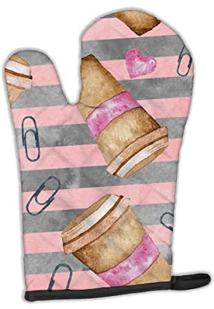 Caroline 's Treasures bb7538ovmt Watercolor Kaffee und Papier Clips verziert Ofenhandschuh, 30,5 x 21,6 cm Multicolor