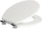 Harbour Housewares Soft Close Toilet Seat - White - Pack of 1 - Oval-Shaped Wooden Toilet Seat Antibacterial Loo Lid with Universal Chrome Hinges, Fixings & Fittings
