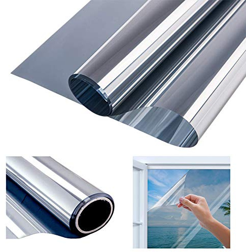 Modrad Film Anti Regard Miroir Fenêtre Protection Solaire Noir Anti UV Chaleur Occultant Auto-Adhésif