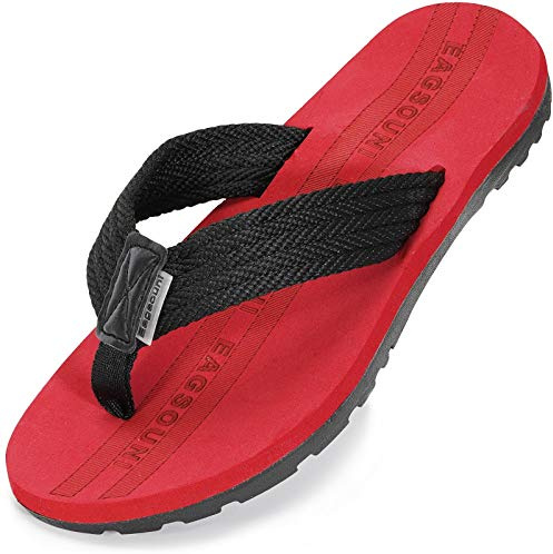 Dam, herr, tåseparator, sommar, flip-flops, badtofflor, tofflor, badtofflor, Svart röd, 39 EU