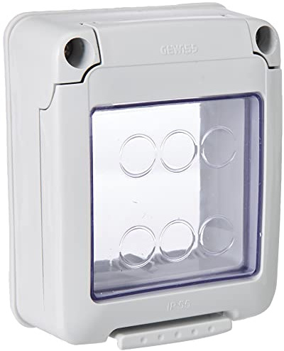 GEWISS - DY01010 coperchio di ricambio contenitore stagno IP 55 a 2 posto per serie 27 COMBI comprensivo di viti