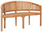 KOIECETA Teak Massiv Bananenbank 2-Sitzer Gartenbank Sitzbank Holzbank Parkbank Affenbank Terassenbank Balkonbank Bank Outdoor 120cm (151 x 62 x 86 cm)