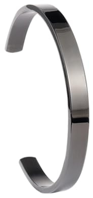 MILAKOO Armreif Damen silber gold schwarz rosa Edelstahl Armband Frauen Oval armreif 6/8mm Bracelet
