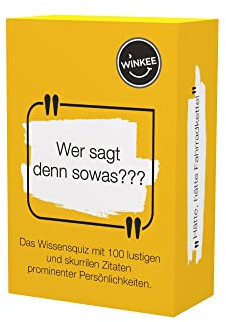 Winkee - Zitate Quiz | | Lustiges Kartenspiel | 100 Quizfragen | Wissensspiel | Spiel für Erwachsene | Quiz Karten mit Fragen | Geschenk für Weihnachten, Geburtstag, Party