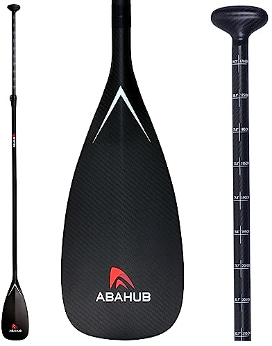 Abahub 3-teiliges Vollcarbon SUP Paddel Teleskoppaddel, 170–218 cm