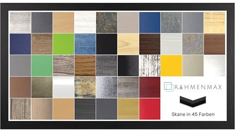RahmenMax Skane Puzzlerahmen Bilderrahmen Posterrahmen 42x120 cm Schwarz Gemasert Passgenau Handgefertigt inklusive klarer Acryl Verglasung