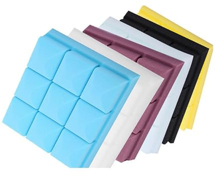 zklaseot Akustikschaumstoff, Akustikplatten, Schallschutz for Wände Schallabsorbierend Paneele, Schallschutz Panels for Heimdekoration Und Wandschutz (Farbe : Schwarz, Größe : 30x30x5cm)