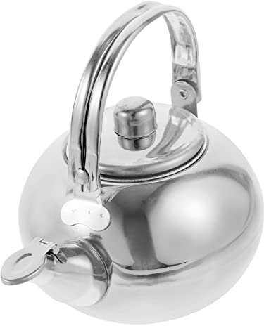 LeGDOr Hervidor de té de Acero Inoxidable, hervidor de Agua con Cubierta Antigua de Acero Inoxidable