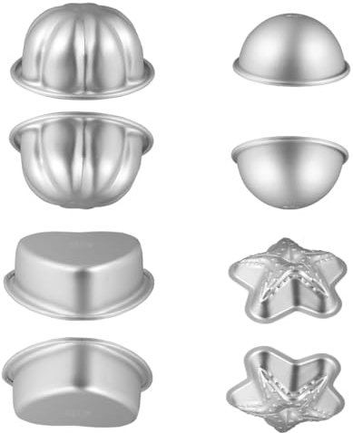JEWEDECO 4er-set Badebombenformen Aus Aluminiumlegierung Badesalzform Diy-backwerkzeug Cupcake-form Für Verschiedene Größen