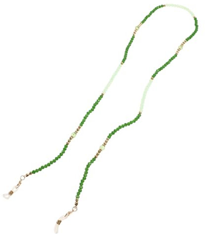 ROMISBABA Brillenhalter Um Hals Brillenketten-schnurhalter Mit Grünen Perlen Maskenhalter Um Hals Hängendes Sonnenbrillenband Für Damen Und Herren Brillenkette Zum Aufbewahren Von Brillen