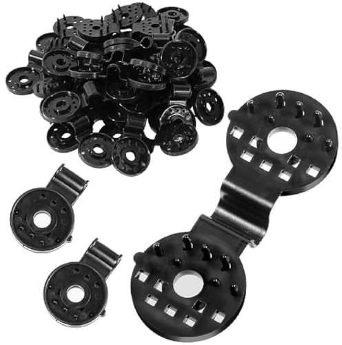 40 PCS Heavy Duty Garden Tarp Clips Set, Easy Gadgets Tarp Clips, Shade Cloth Heavy Duty Lock Grip, Removable & Reusable Shade Cloth Clips, Round Windproof Shade Net Clip for Outdoor Garden